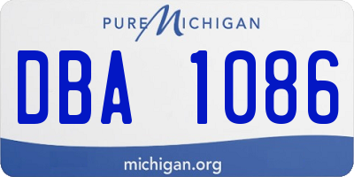 MI license plate DBA1086