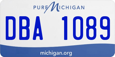 MI license plate DBA1089