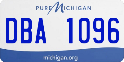 MI license plate DBA1096