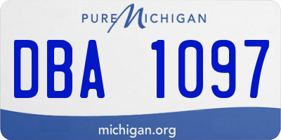 MI license plate DBA1097