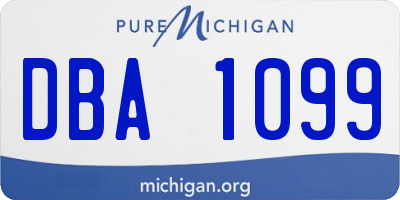 MI license plate DBA1099