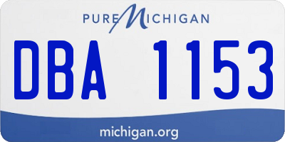 MI license plate DBA1153