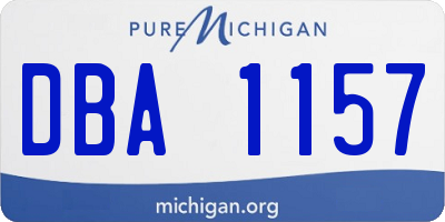 MI license plate DBA1157
