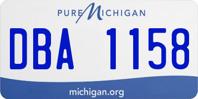 MI license plate DBA1158