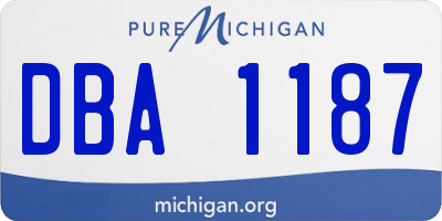 MI license plate DBA1187