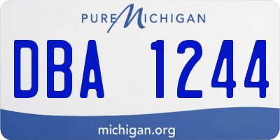 MI license plate DBA1244