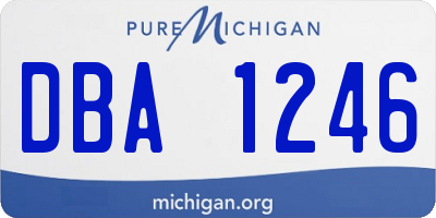 MI license plate DBA1246