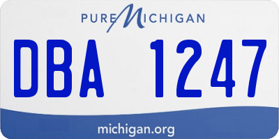 MI license plate DBA1247