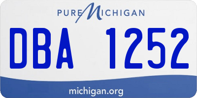 MI license plate DBA1252