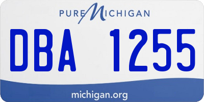 MI license plate DBA1255