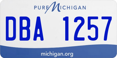 MI license plate DBA1257