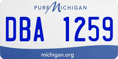 MI license plate DBA1259