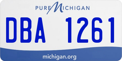 MI license plate DBA1261