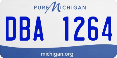 MI license plate DBA1264