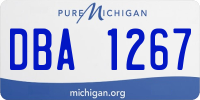 MI license plate DBA1267
