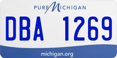 MI license plate DBA1269