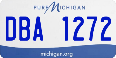 MI license plate DBA1272