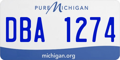 MI license plate DBA1274