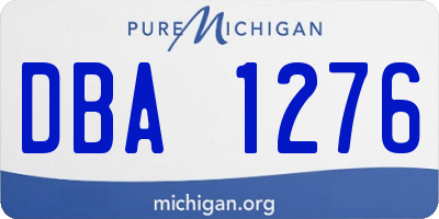 MI license plate DBA1276