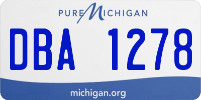 MI license plate DBA1278
