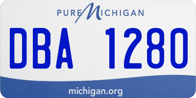MI license plate DBA1280