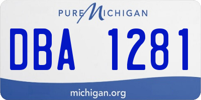 MI license plate DBA1281