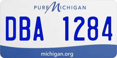 MI license plate DBA1284