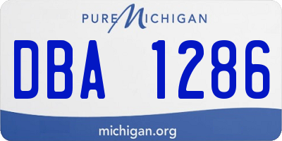 MI license plate DBA1286