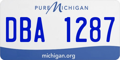 MI license plate DBA1287