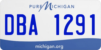 MI license plate DBA1291
