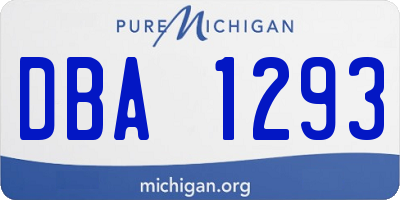MI license plate DBA1293