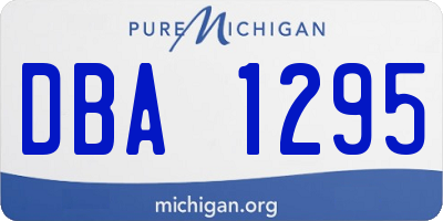 MI license plate DBA1295