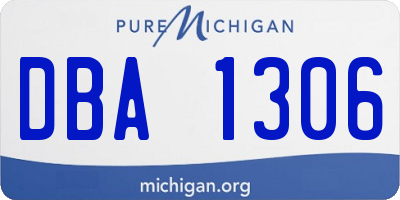 MI license plate DBA1306