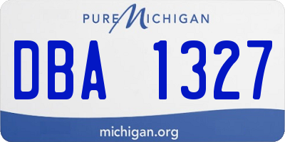 MI license plate DBA1327