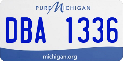 MI license plate DBA1336