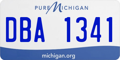 MI license plate DBA1341
