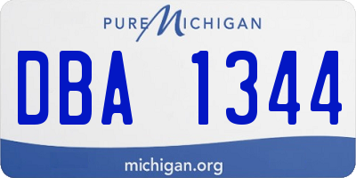 MI license plate DBA1344