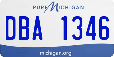 MI license plate DBA1346