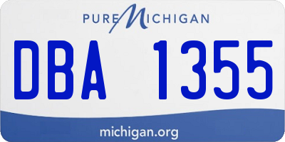 MI license plate DBA1355