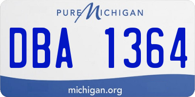 MI license plate DBA1364