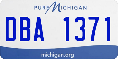 MI license plate DBA1371