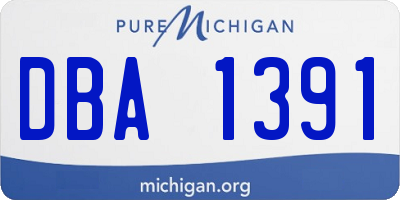 MI license plate DBA1391