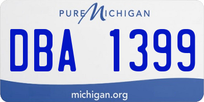 MI license plate DBA1399