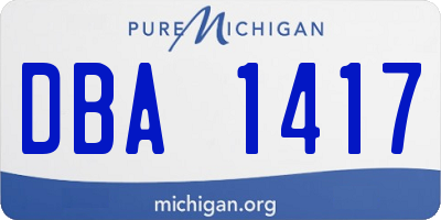 MI license plate DBA1417