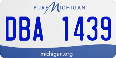 MI license plate DBA1439