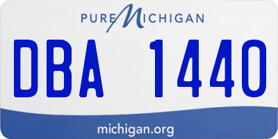 MI license plate DBA1440