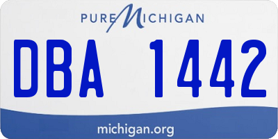 MI license plate DBA1442