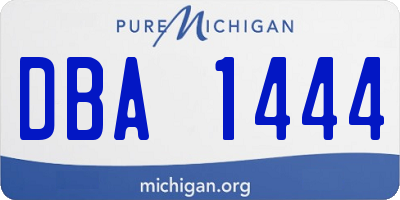 MI license plate DBA1444