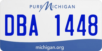 MI license plate DBA1448