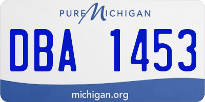 MI license plate DBA1453